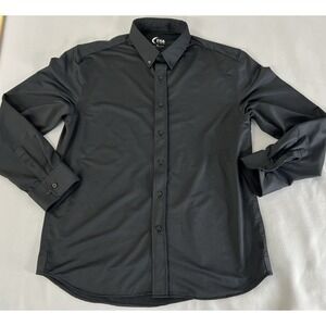 ZYIA‎ Active - Men's Black Long Sleeve Stretch Button Shirt - Size X-Large